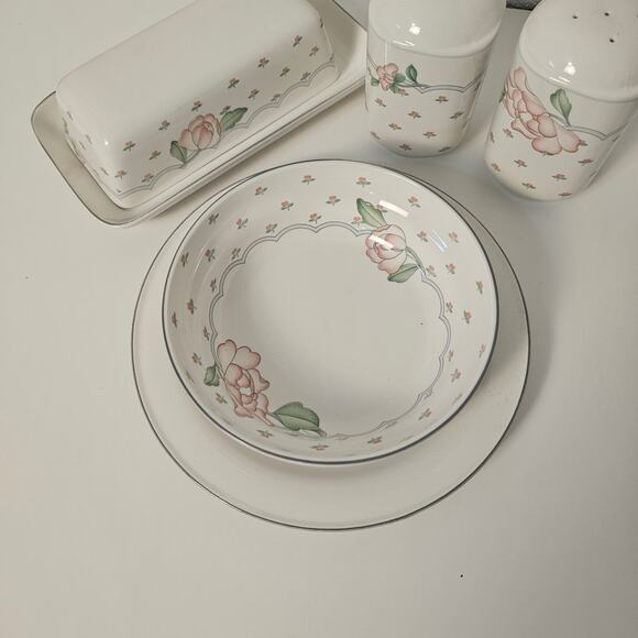 Sango Rose Chintz Hostess 5 Piece Set - Picture 2 of 6